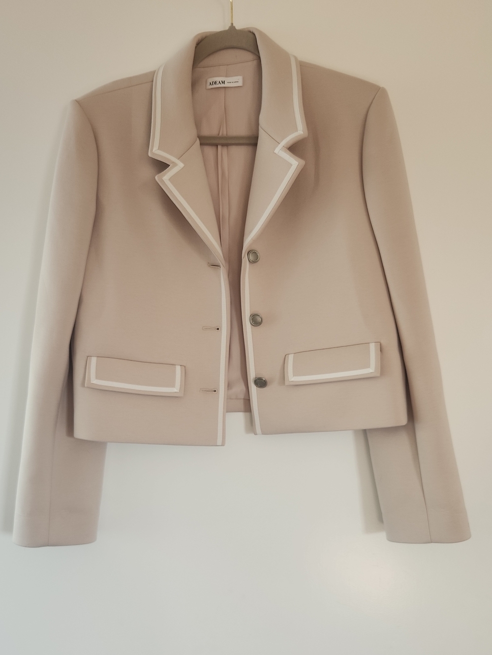 ADEAM Intermix "Artisan" beige single breasted jacket size 8